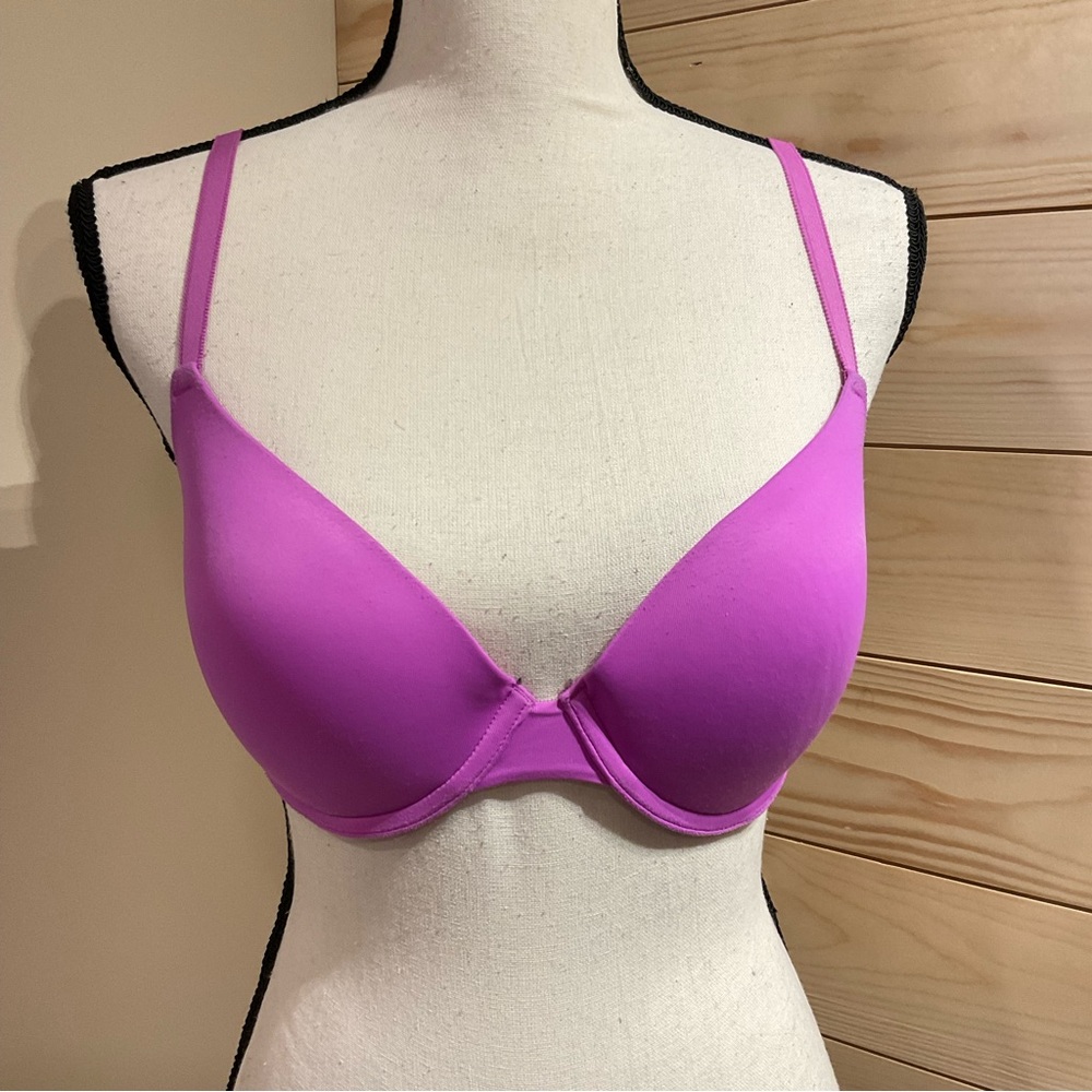 Pink Victoria’s Secret Everywhere Push Up Bra, pink, size 36C, EUC